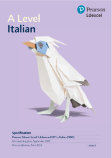Specification - A level Italian
